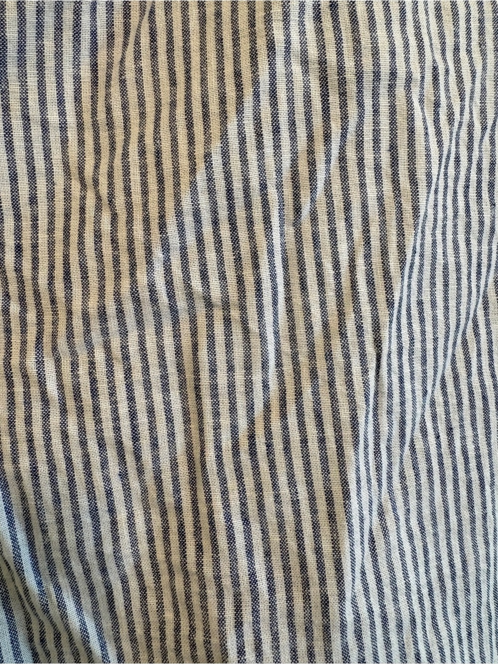 H&M Light Blue Stripe Men's Drawstring Linen Pants - Picture 10 of 10